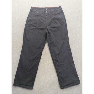 Tommy Hilfiger Pants Womens 8 Black Chino Straight Leg Ankle Stretch Casual